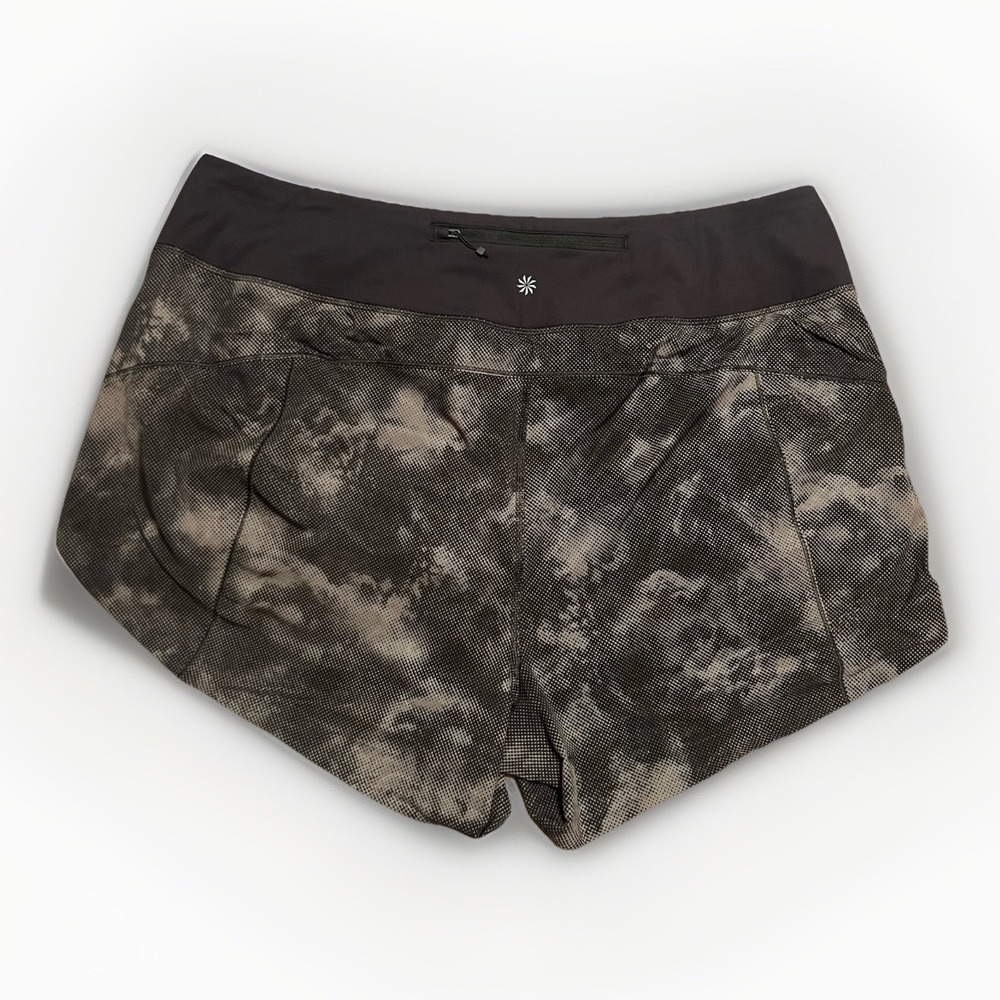 NWT Athleta Shorts Women's Black Print "Run With It" Size‎ 2X